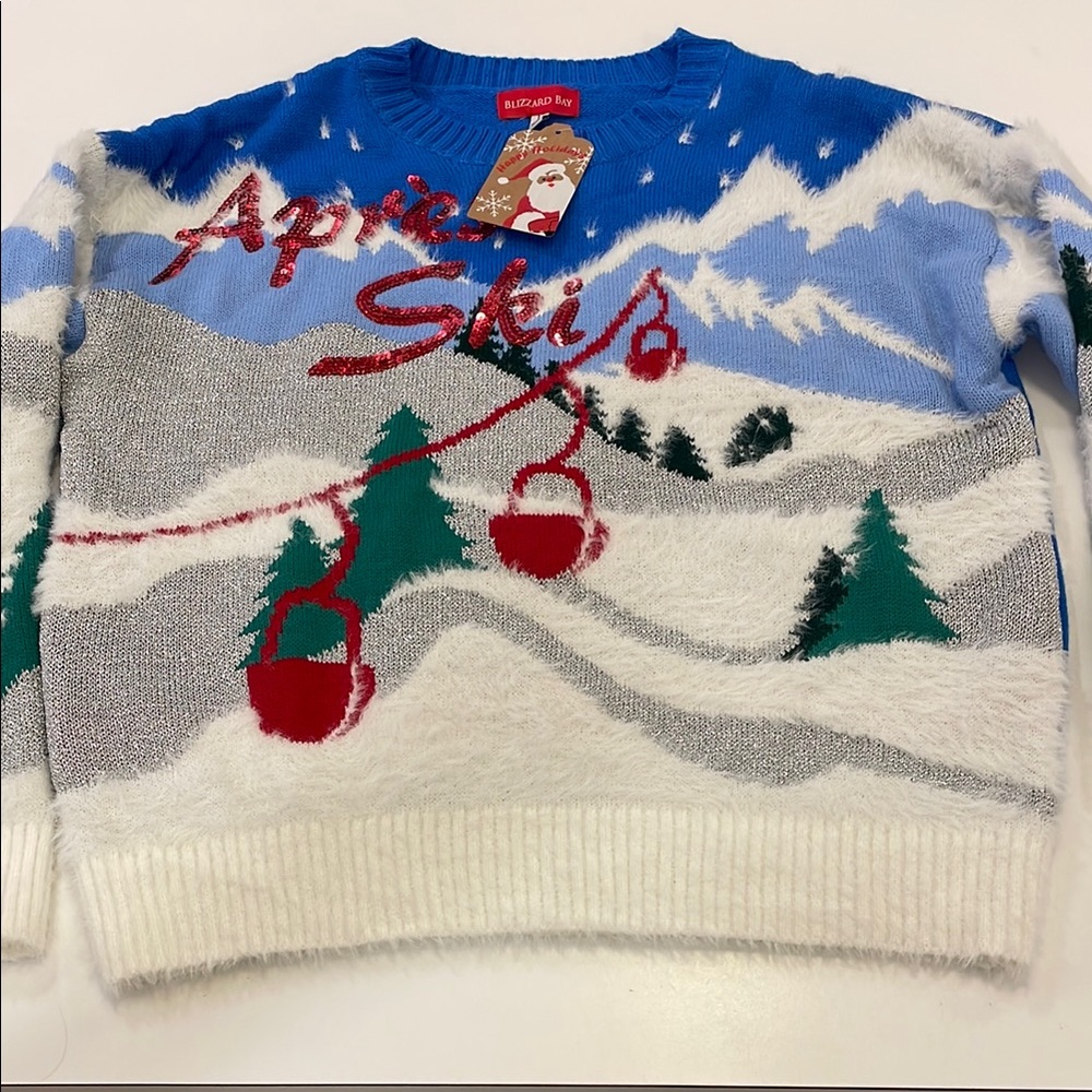 NWT Blizzard Bay Blue Après Ski Sweater in size large